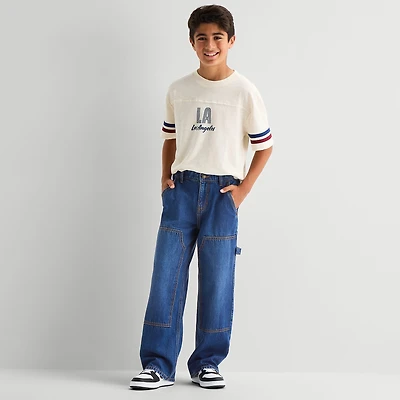 Thereabouts Little & Big Kid Boys Adjustable Waist Workwear Loose Fit Jean