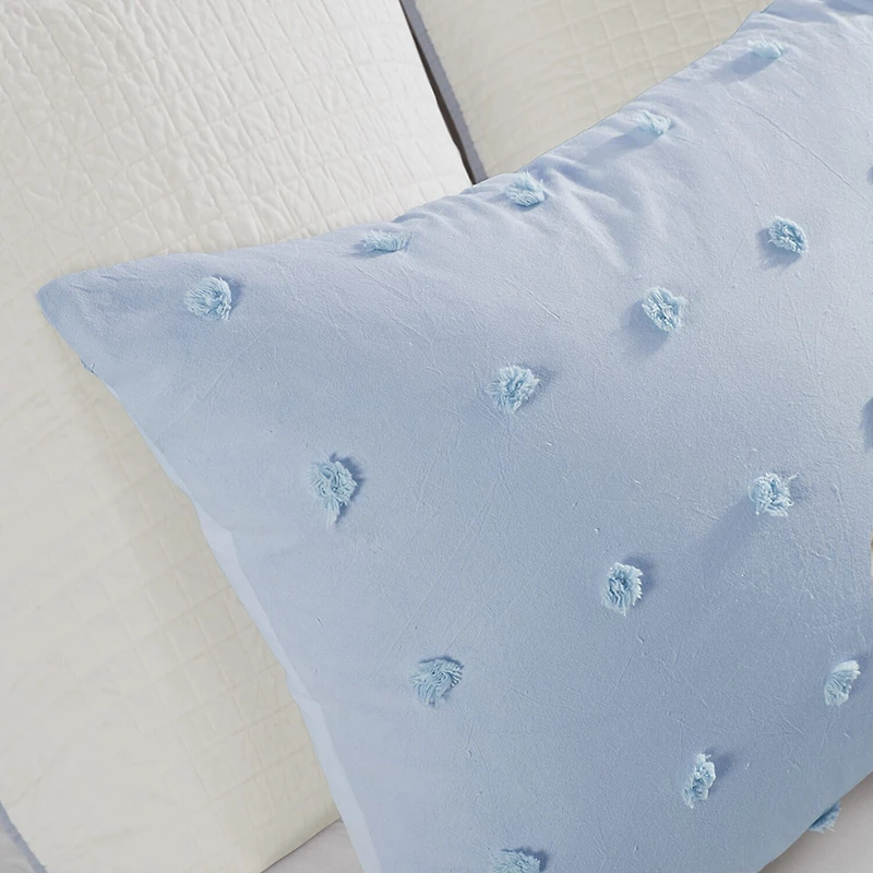 Intelligent Design Maize Cotton Jacquard Duvet Cover Set with Euro Shams and Throw Pillows
