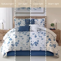 Stratford Park Melani Waffle Floral 7-pc. Easy Care Comforter Set