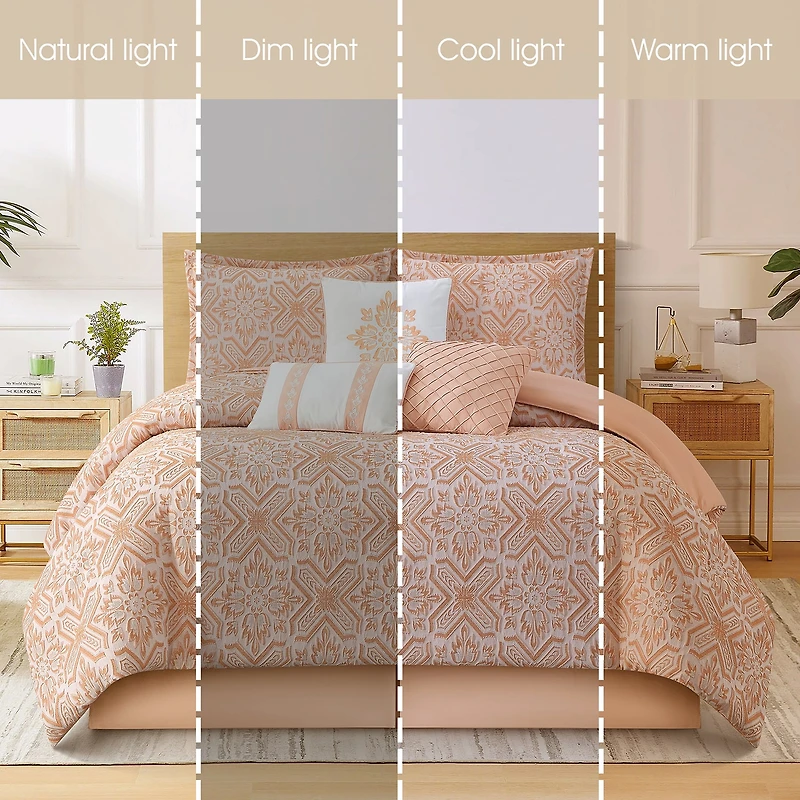 Stratford Park Brenda Geometric 7-pc. Easy Care Comforter Set