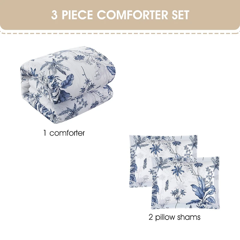 Stratford Park Hanna Floral Easy Care Comforter Set