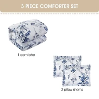 Stratford Park Hanna Floral Easy Care Comforter Set