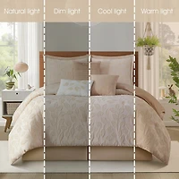 Stratford Park Kacey Leaves 7-pc. Easy Care Comforter Set