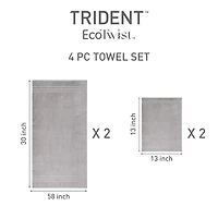 Trident Cotton And Viscose From Bamboo 4-pc. Bath Towel Set
