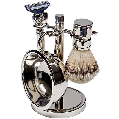 Harry D. Koenig 4-pc. Silver-Plated Shave Set For Men