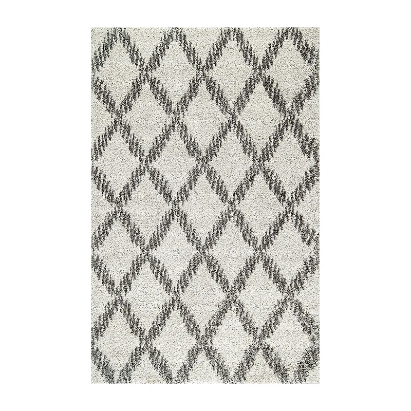 nuLoom Sharika Lattice Shaggy Rectangular Rug