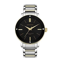 Armitron Mens Crystal Accent Two Tone Stainless Steel Bracelet Watch-20/5419bktt