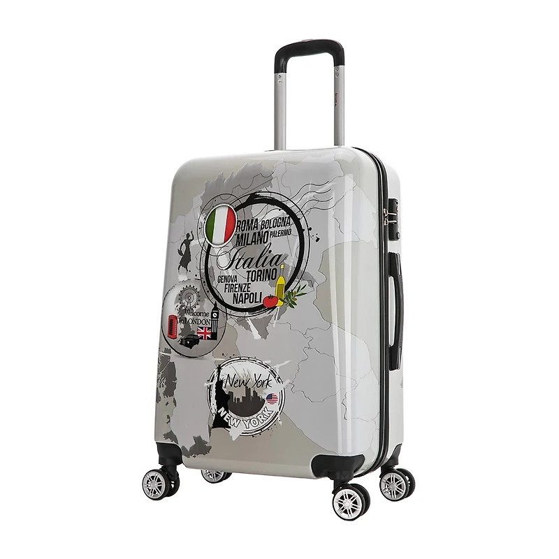 InUSA World 24 Inch Hardside Lightweight Checked Spinner Luggage