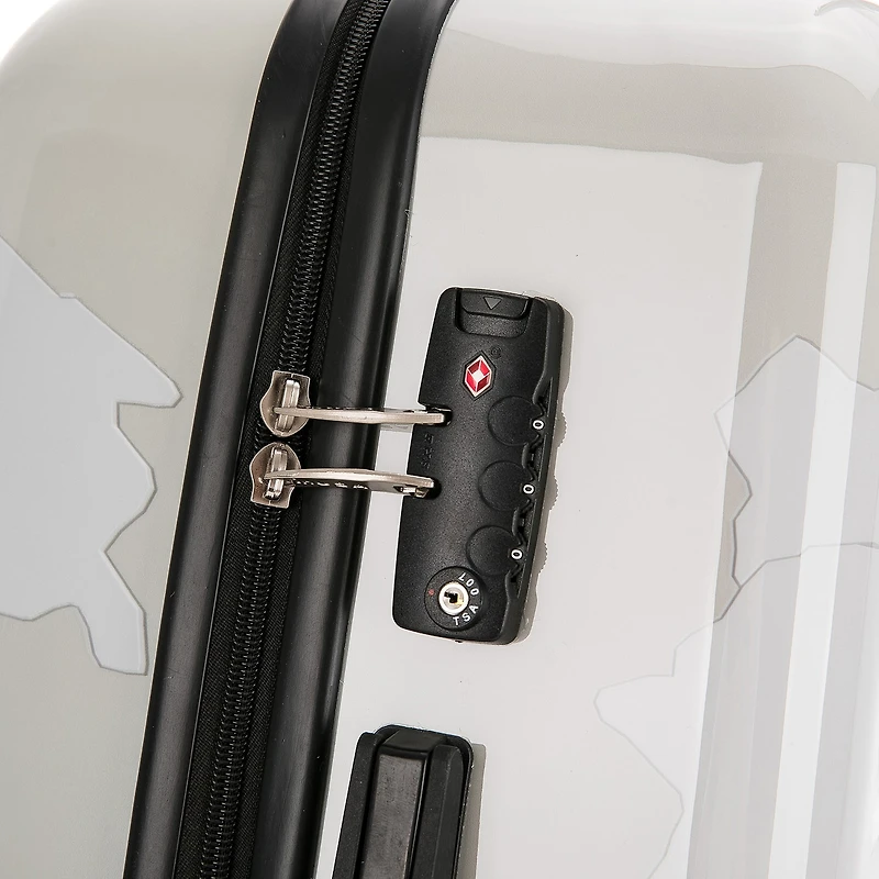 InUSA World 24 Inch Hardside Lightweight Checked Spinner Luggage