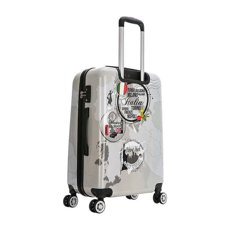 InUSA World 24 Inch Hardside Lightweight Checked Spinner Luggage