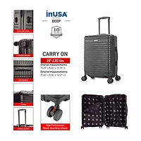 InUSA Deep 20 Inch Hardside Lightweight Carry-On Spinner Luggage