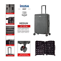 InUSA Deep Inch Hardside Lightweight Checked Spinner Luggage