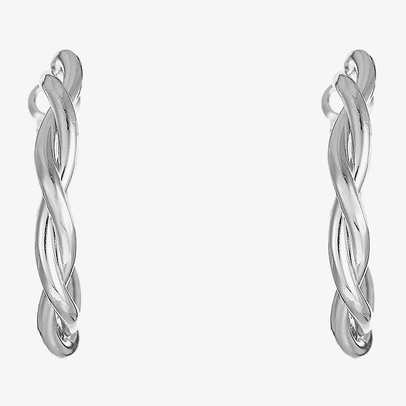 Liz Claiborne Twisted Womens 30mm Hypoallergenic Hoop Earrings