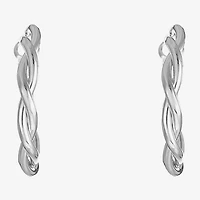 Liz Claiborne Twisted Womens 30mm Hypoallergenic Hoop Earrings