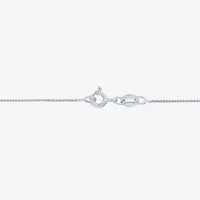 Womens Lab Created White Sapphire Sterling Silver Butterfly 18 Inch Pendant Necklace