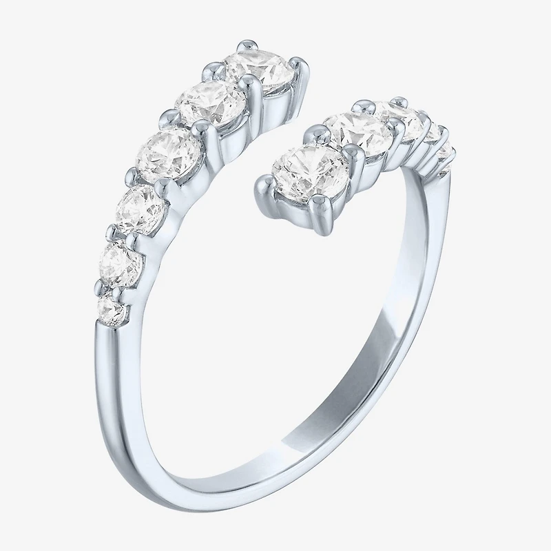 Diamond Addiction (G-H / Si2-I1) Womens 1 CT. T.W. Lab Grown White 10K Gold Bypass Cocktail Ring