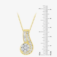 Diamond Blossom (G / Si2) Womens 2 CT. T.W. Lab Grown White Diamond 10K Gold Flower 18 Inch Pendant Necklace