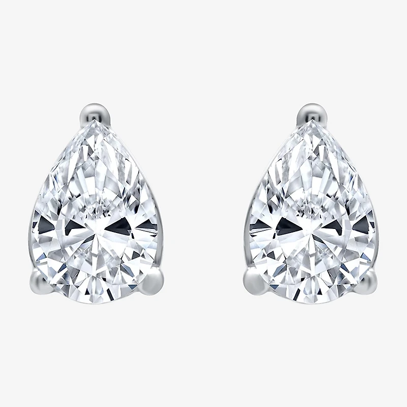 Ever Star (H-I / Si2-I1) 1 CT. T.W. Lab Grown White Diamond 10K Gold Pear Stud Earrings
