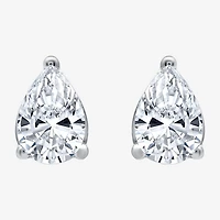 Ever Star (H-I / Si2-I1) 1 CT. T.W. Lab Grown White Diamond 10K Gold Pear Stud Earrings