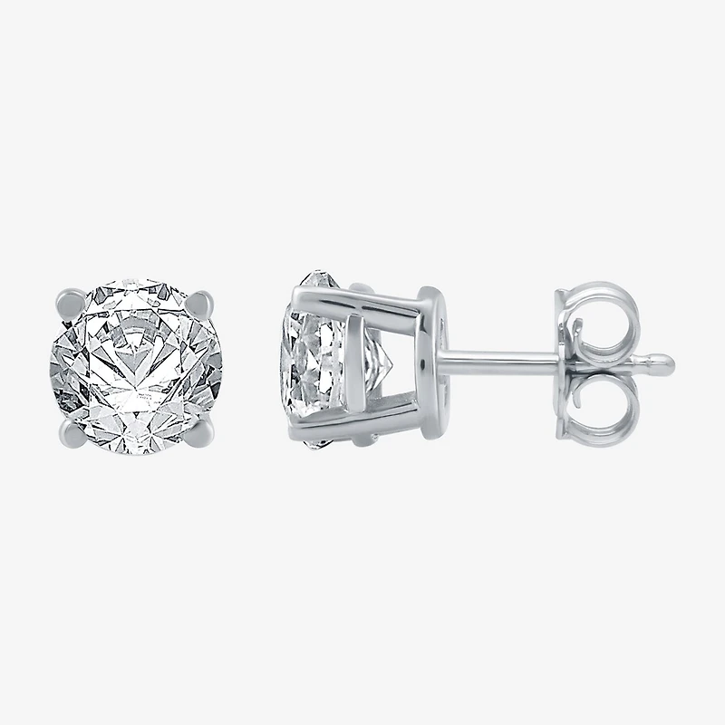 7/8 CT. T.W. Natural White Diamond 10K Gold Round Stud Earrings