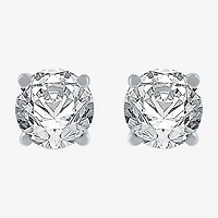7/8 CT. T.W. Natural White Diamond 10K Gold Round Stud Earrings