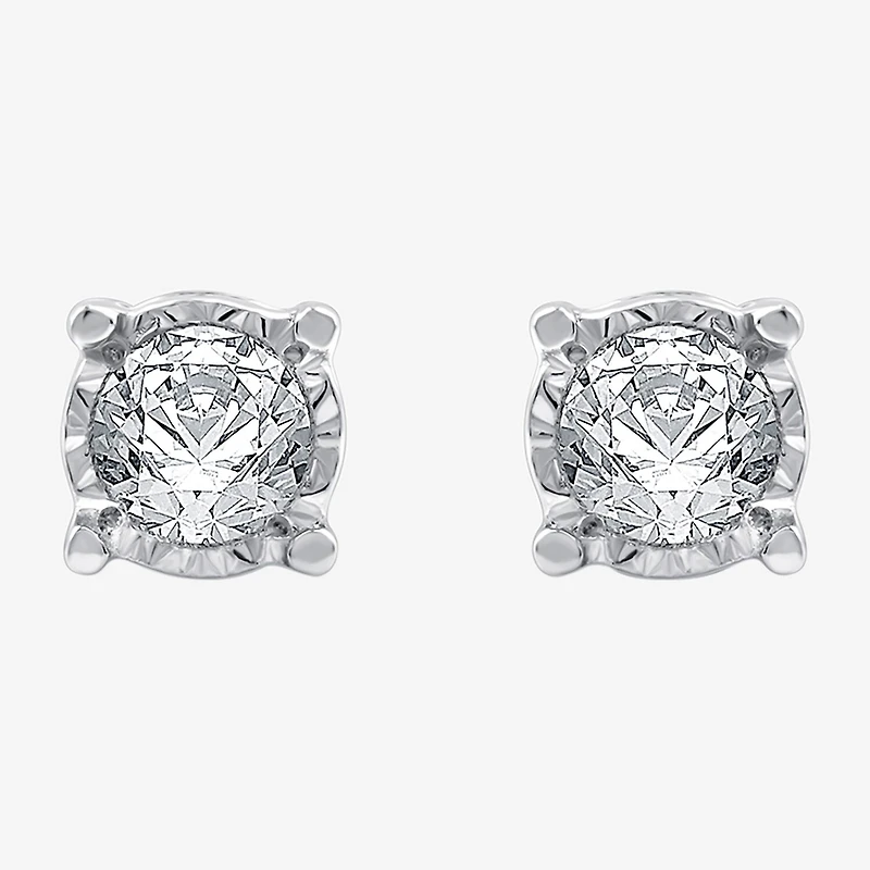 Ever Star (G / SI1-SI2) 1/3 CT.T.W. Lab-Grown Diamond 14K over SIlver or Sterling Round Stud Earrings