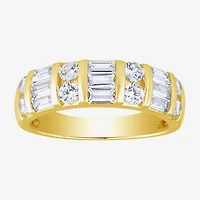 (G / Si2) Womens 21.5MM 1 CT. T.W. Lab Grown White Diamond 10K Gold Anniversary Band