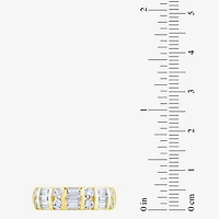 (G / Si2) Womens 21.5MM 1 CT. T.W. Lab Grown White Diamond 10K Gold Anniversary Band