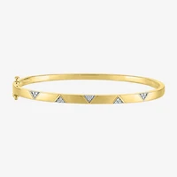 Diamond Addiction (G-H / I1-I2) Womens 1/10 CT. T.W. Lab Grown White Diamond 14K Gold Over Silver Sterling Silver Triangle Bangle Bracelet