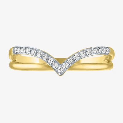Diamond Addiction (G-H / I1-I2) Womens 1/10 CT. T.W. Lab Grown White 14K Gold Over Silver Sterling Cocktail Ring