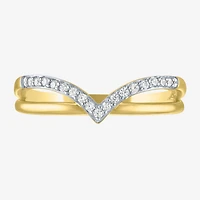 Diamond Addiction (G-H / I1-I2) Womens 1/10 CT. T.W. Lab Grown White 14K Gold Over Silver Sterling Cocktail Ring