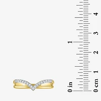 Diamond Addiction (G-H / I1-I2) Womens 1/10 CT. T.W. Lab Grown White 14K Gold Over Silver Sterling Cocktail Ring