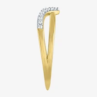 Diamond Addiction (G-H / I1-I2) Womens 1/10 CT. T.W. Lab Grown White 14K Gold Over Silver Sterling Cocktail Ring