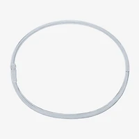(G-H, Si2-I1) Womens 1/10 CT. T.W. Lab Grown White Diamond 14K Gold Over Silver Bangle Bracelet