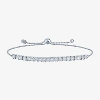 (I1-I2/ G-H) Womens 1/10 CT. T.W. Lab Grown White Diamond Sterling Silver Bolo Bracelet