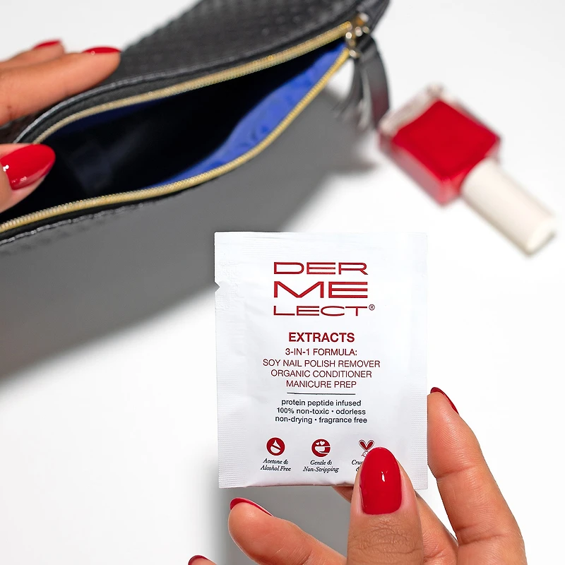 Dermelect 3 In 1 Soy Wipe Nail Polish Remover