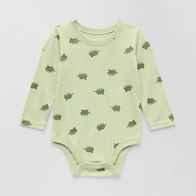 Okie Dokie Baby Boys Round Neck Long Sleeve Bodysuit