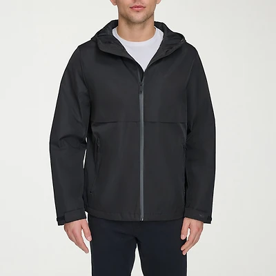 Dockers Mens Hooded Water Resistant Midweight Raincoat