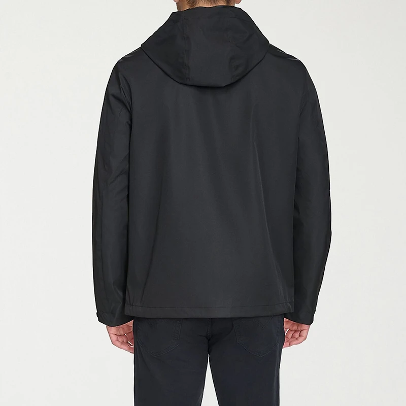 Dockers Mens Hooded Water Resistant Midweight Raincoat