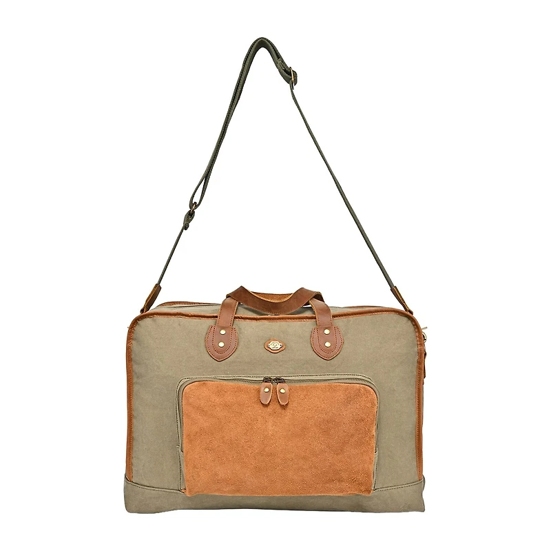 TSD Brand Valley Oak Convertible Weekender Duffel Bag