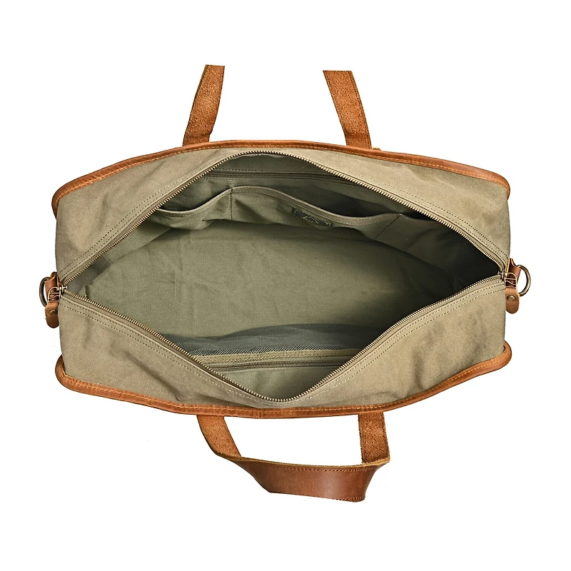 TSD Brand Valley Oak Convertible Weekender Duffel Bag