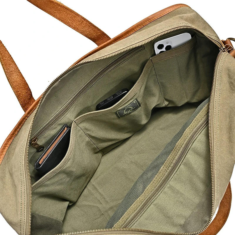 TSD Brand Valley Oak Convertible Weekender Duffel Bag