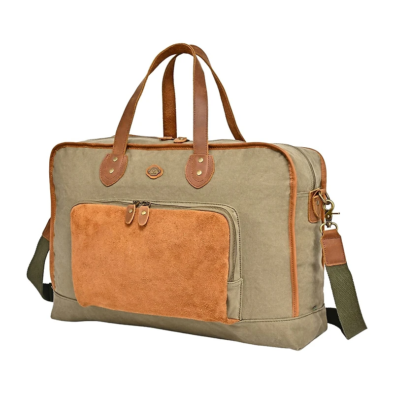 TSD Brand Valley Oak Convertible Weekender Duffel Bag