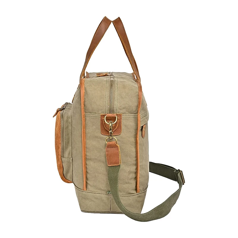 TSD Brand Valley Oak Convertible Weekender Duffel Bag