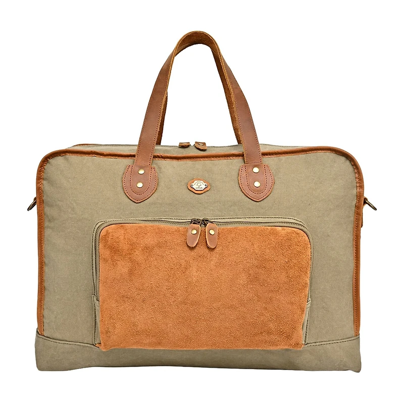 TSD Brand Valley Oak Convertible Weekender Duffel Bag