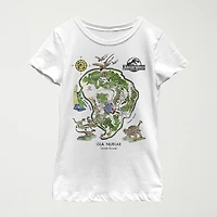 Little & Big Kid Girls Crew Neck Short Sleeve Regular Fit Jurassic World Graphic T-Shirt
