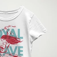 Little & Big Kid Girls Round Neck Short Sleeve Regular Fit Princess Mulan Graphic T-Shirt