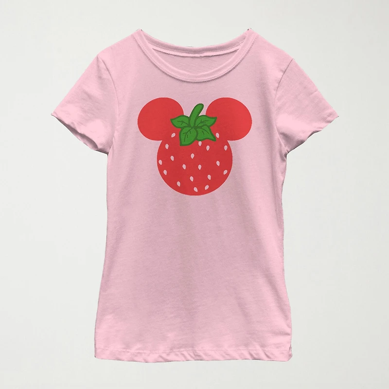Disney Little & Big Kid Girls Round Neck Short Sleeve Slim Fit Minnie Mouse Graphic T-Shirt