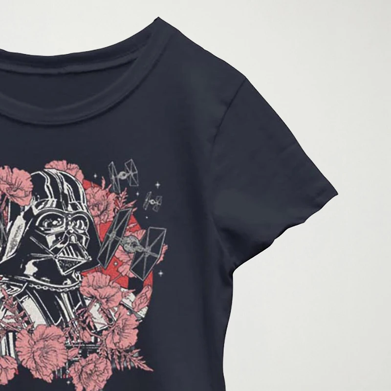 Little & Big Kid Girls Crew Neck Short Sleeve Slim Fit Star Wars Graphic T-Shirt