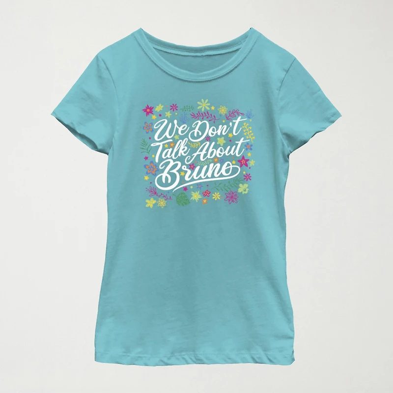 Disney Encanto Little & Big Kid Girls Crew Neck Short Sleeve Slim Fit Graphic T-Shirt